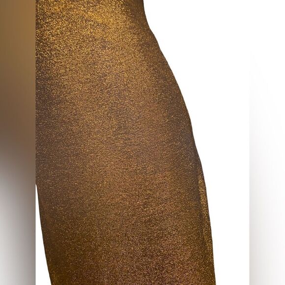 Misha Queenie Shimmer Halter Dress size Large Brown - Picture 5 of 13